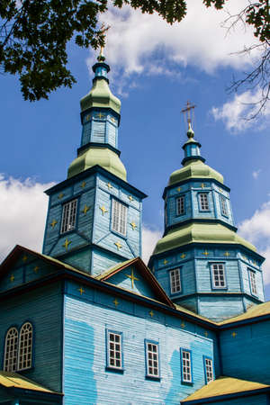 Incredible historic wooden church in the open-air museum in Pereyaslav. Ukraineのeditorial素材