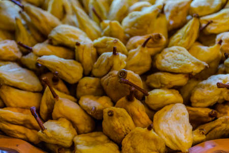 Dried pears on display in a Yerevan store. Armeniaの写真素材