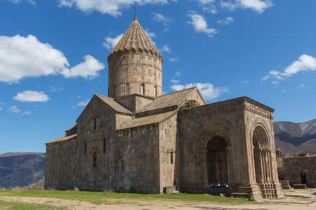 View of the Tatev Monastery in a picturesque place in the mountains. Armeniaの写真素材