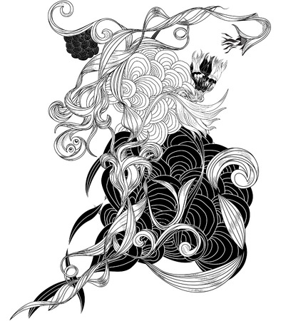 floral bizarreのイラスト素材