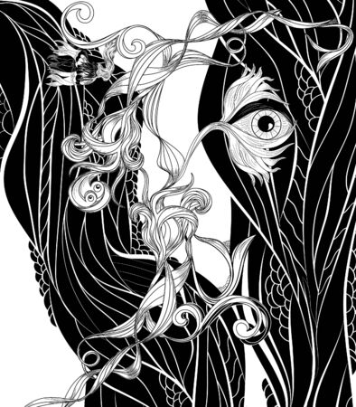 floral bizarreのイラスト素材