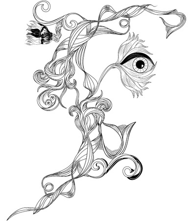 floral bizarreのイラスト素材