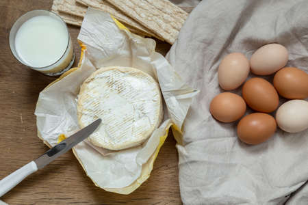 Eggs, milk, butter are healthy natural food in our kitchen