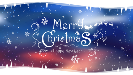 Merry Christmas and happy new year concept magical background template vector designのイラスト素材