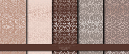 luxury abstract pattern collection texture background template vector design, inclusive of seamless swatchのイラスト素材