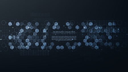 Technology futuristic hexagonal abstract system circuit connection background template vector designのイラスト素材