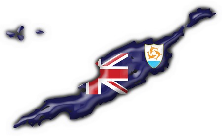 anguilla button flag round shapeの写真素材