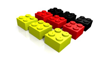 German flag made with blocksの写真素材