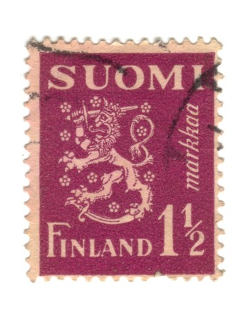 Old stamp from Finlandの写真素材