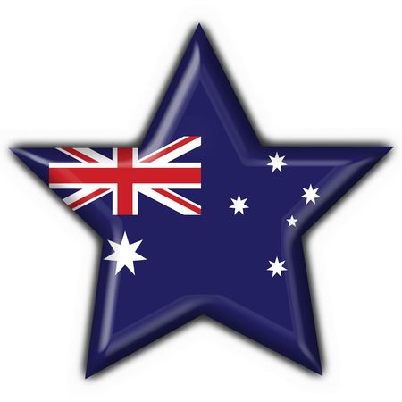 Australian button flag star shape - 3d madeの写真素材