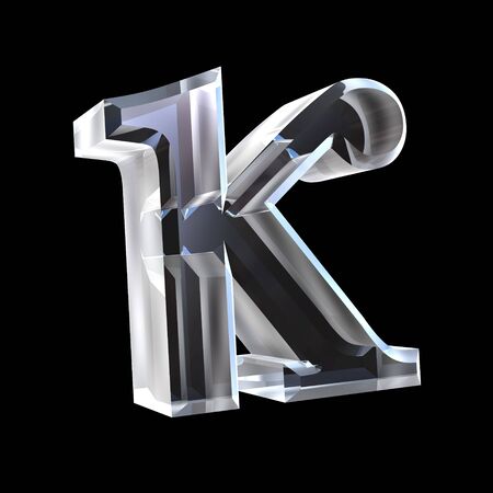 kappa symbol in glass (3d)の写真素材