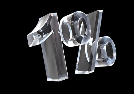 one percent in glass (3D)