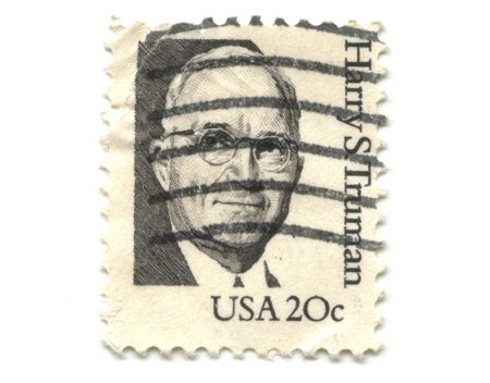 old postage stamp from USA 20 cent - Harry Trumanの写真素材