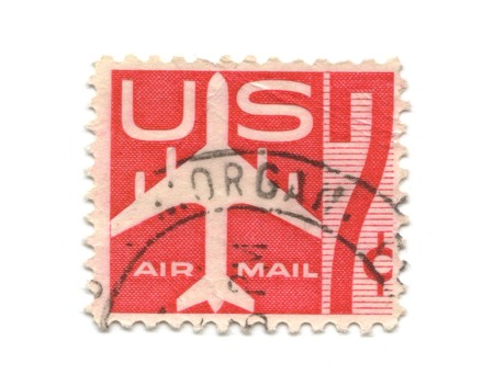 Old postage stamps from USA 7 cent 