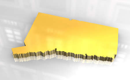 3d made - Golden map of Connecticutの写真素材