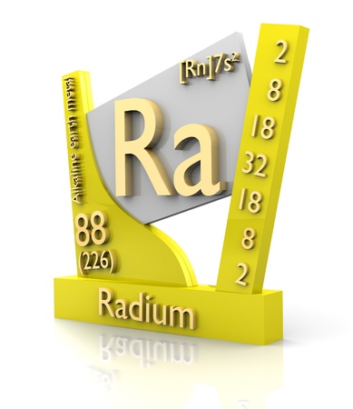 Radium form Periodic Table of Elements - 3d madeの写真素材