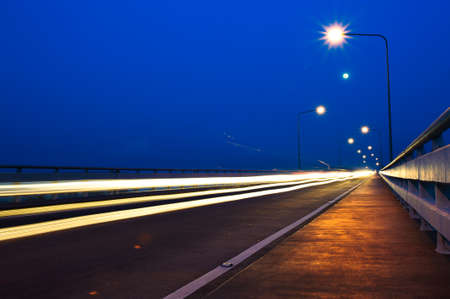 bridge in nightの写真素材