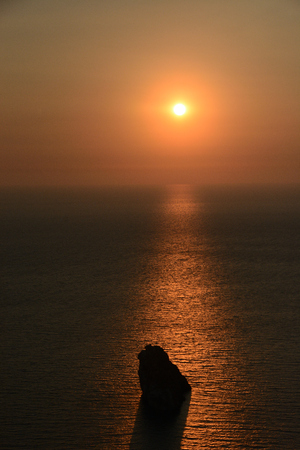 Sunset at the seaの写真素材
