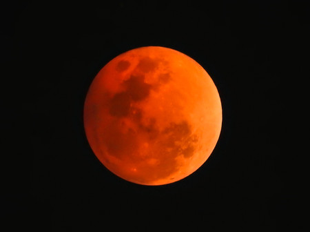 Super Blue Blood Moon during lunar eclipse and a supermoon all at the same time on 31 January 2018