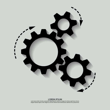 Vector mechanism black white. Vector format.のイラスト素材