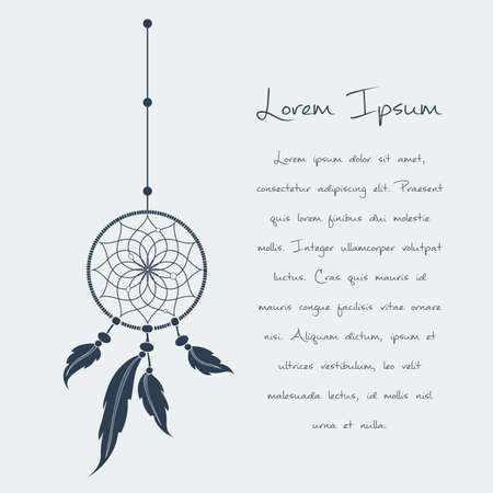 vector dream catcher text. のイラスト素材