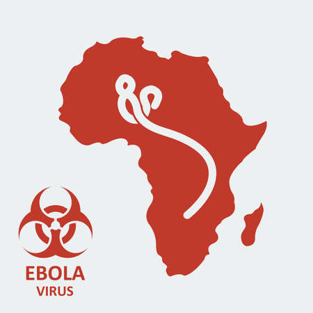 Vector africa and ebola virus. のイラスト素材