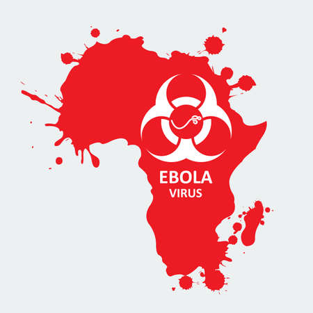 Vector africa and ebola virus. のイラスト素材