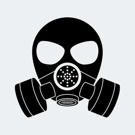 Vector biohazard mask white. のイラスト素材