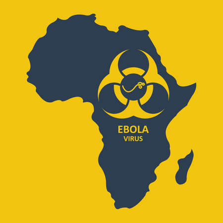 Vector africa and ebola virus. Format eps10のイラスト素材