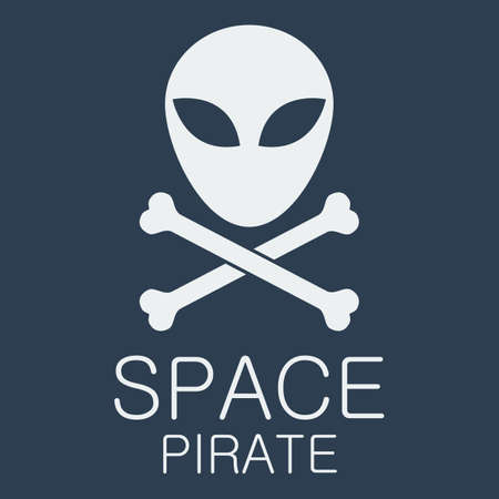 Vector space pirate poster.のイラスト素材