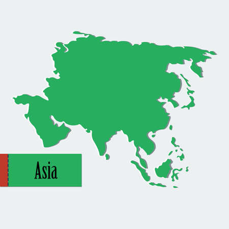 Vector asia in flat color.のイラスト素材