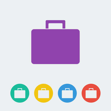 Vector bag flat circle icon. のイラスト素材