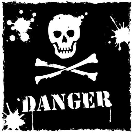 Vector danger icon black and whiteのイラスト素材