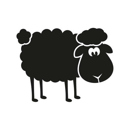 Vector sheep stencil. のイラスト素材