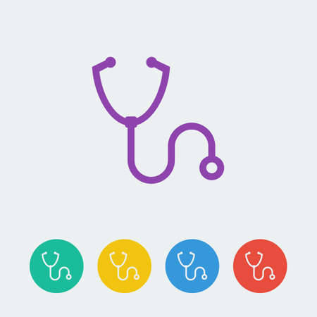 Vector stethoscope icon.のイラスト素材
