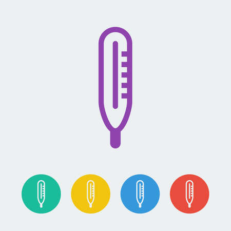 Vector thermometer icon.のイラスト素材