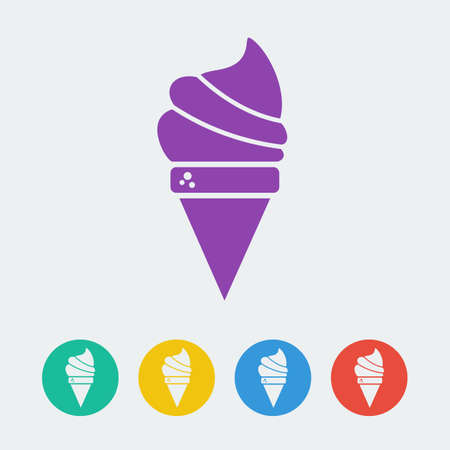 Vector ice flat button. File format eps 10.のイラスト素材