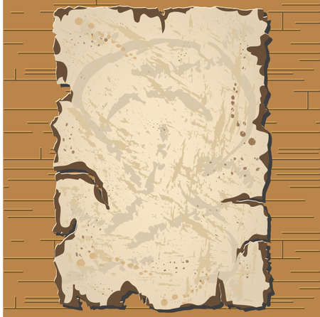 Vector old parchament with brown background with format eps10.のイラスト素材