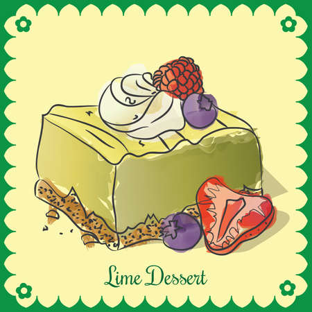 Vector lime dessertのイラスト素材