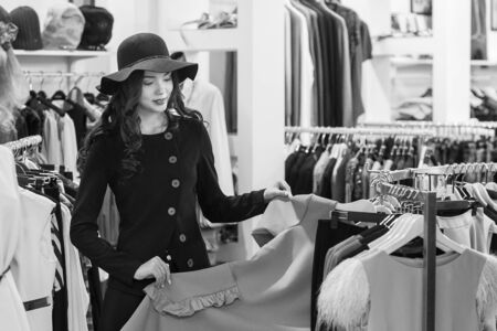 woman in clothing storeの写真素材