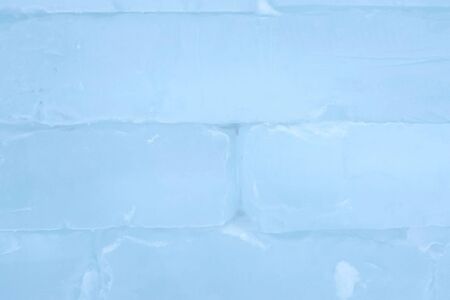 Ice brick wall texture using as background, close-up view