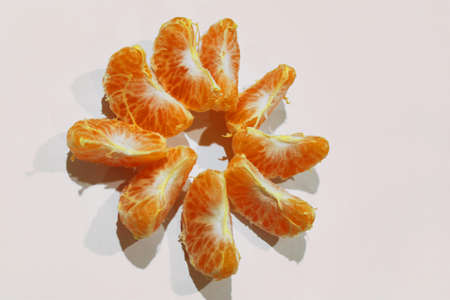 Peeled chinese orange.
