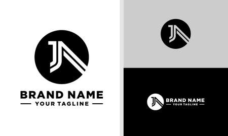 A LOGO MONOGRAM BOLD EDITABLEのイラスト素材