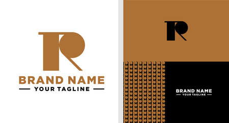 LETTER R LOGO MONOGRAM ELEGANT LUXURY UNIQUE EDITABLEのイラスト素材