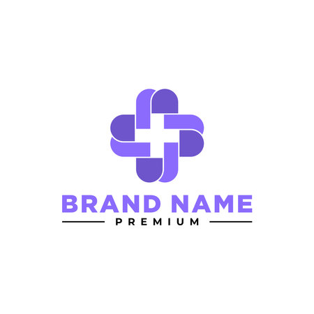 LOVE HEALTH CARE LOGO CROSS FLOWER VECTOR ICON ILLUSTRATIONのイラスト素材