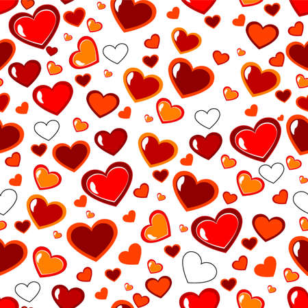 Red hearts background