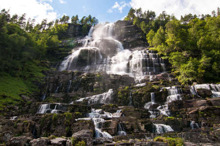 Watefall in Voss, Norwayの写真素材