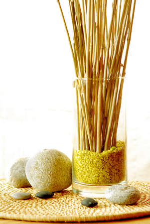 interior decoration with zen ambianceの写真素材