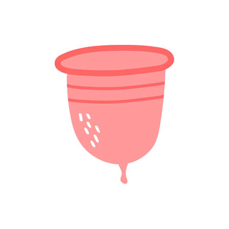 menstrual cup. Zero waste and eco living conceptのイラスト素材