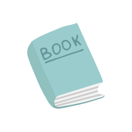 Single element of book. Hand drawn vector illustration for cards, posters, stickers and professional design.のイラスト素材